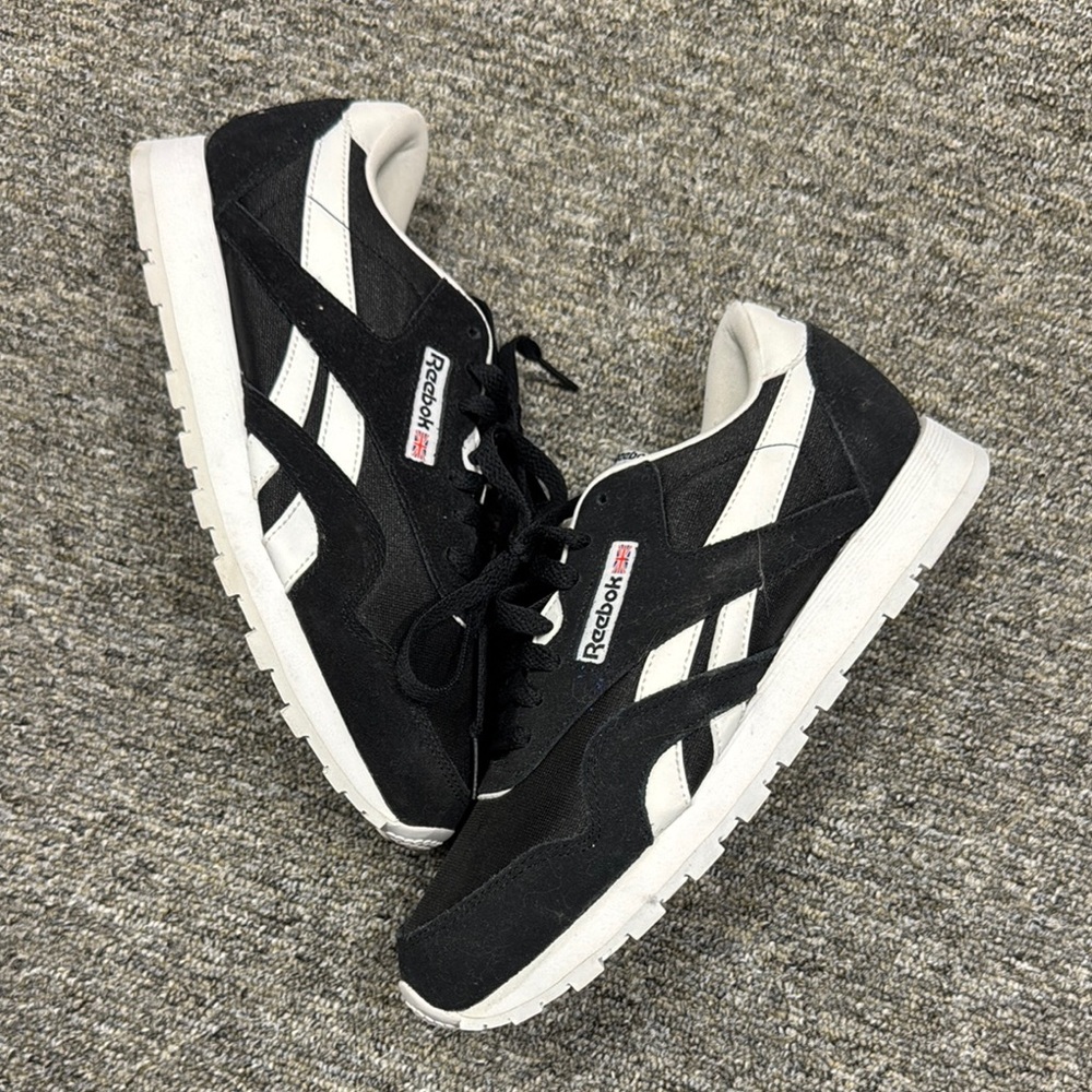 Reebok Black and White Retro Sneakers